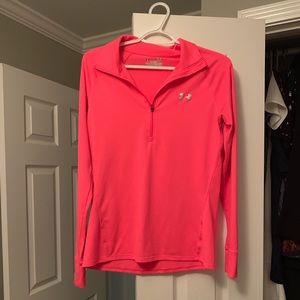 Pink under armor pull over